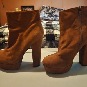 Brown Suede Ankle Boots